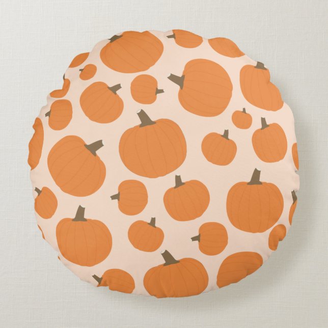 Almofada Redonda Pumpkin Pattern (Frente)