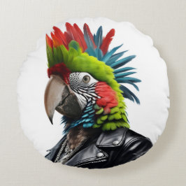 Almofada Redonda Punk Parrot