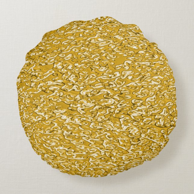 Almofada Redonda PURE DOURADO Splatter Patterno + texto/foto (Verso)