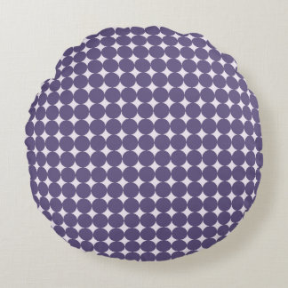 Almofada Redonda Purple Polka Dot Nursery Throw Pillow - Round