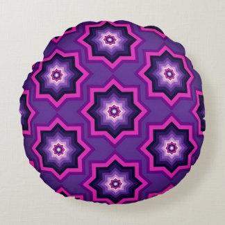 Almofada Redonda Purple Star Round Throw Pillow