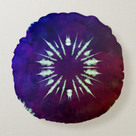 Almofada Redonda Purple Tie Dye Round Pillow
