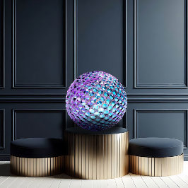 Almofada Redonda Púrpura e Blue Gem Procure-a