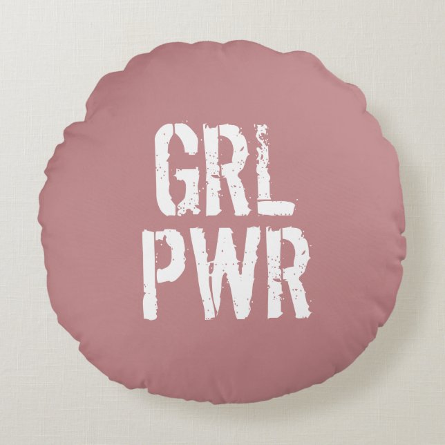ALMOFADA REDONDA PWR GRL - (Frente)