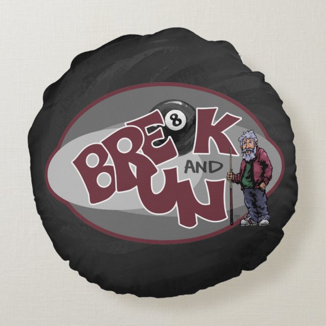 Almofada Redonda Quebrar e Executar (Verso)