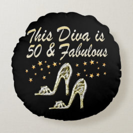 ALMOFADA REDONDA QUEEN DO CALÇADO DE ESPARQUES DE PRATA 50