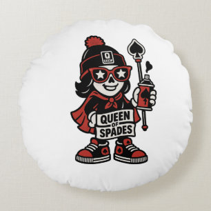Almofada Redonda Queen of Spades Street Mascot — Pro Grind Edition