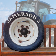 Quic Cute Rustic White & black name pneu de vintag