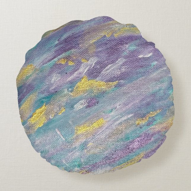 Almofada Redonda Quiet Reign Modern Art (Verso)