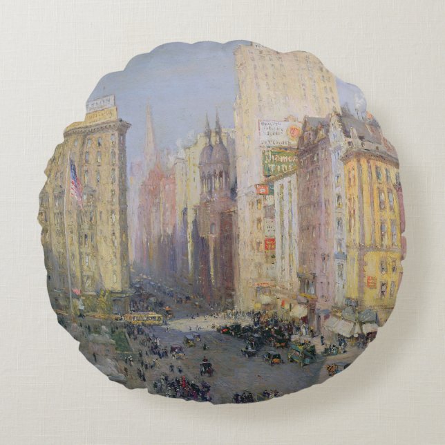Almofada Redonda Quinta Avenida, New York, 1913 (Frente)