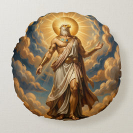 Almofada Redonda Ra – Egyptian Sun God