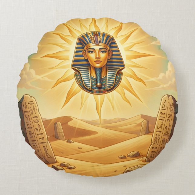 Almofada Redonda Ra – Egyptian Sun God´2 (Frente)