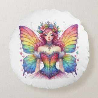 Almofada Redonda rainbow fairy