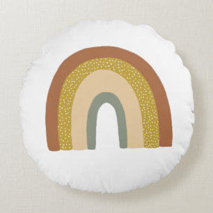 Almofada Redonda Rainbow Nursery Cute Terracota Baby
