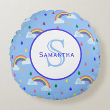 Rainbow Rain Storm Personalizado Monograma