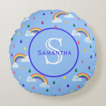 Rainbow Sky Rain Cai Monograma Personalizado