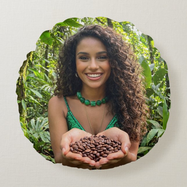 ALMOFADA REDONDA RAINFOREST LOVE  (Frente)