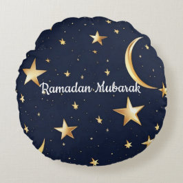 Almofada Redonda Ramadan Mubarak Eid Travesseiro decorativo
