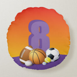 Almofada Redonda Rapariga 8º Aniversário do Esporte Balls