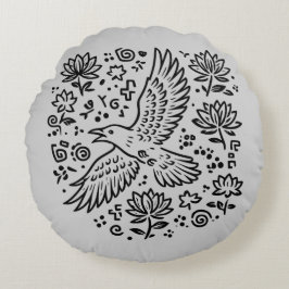 Almofada Redonda Raven of Transformation