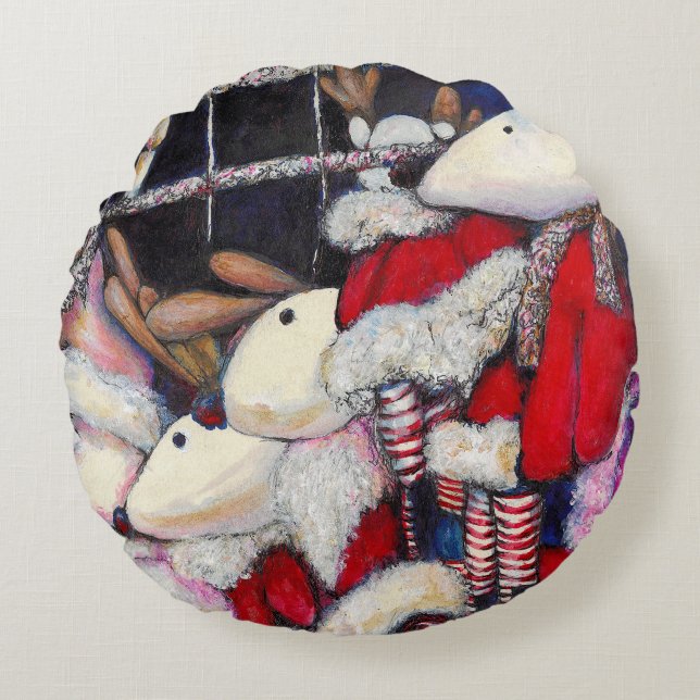 Almofada Redonda Realidade das Férias (Frente)