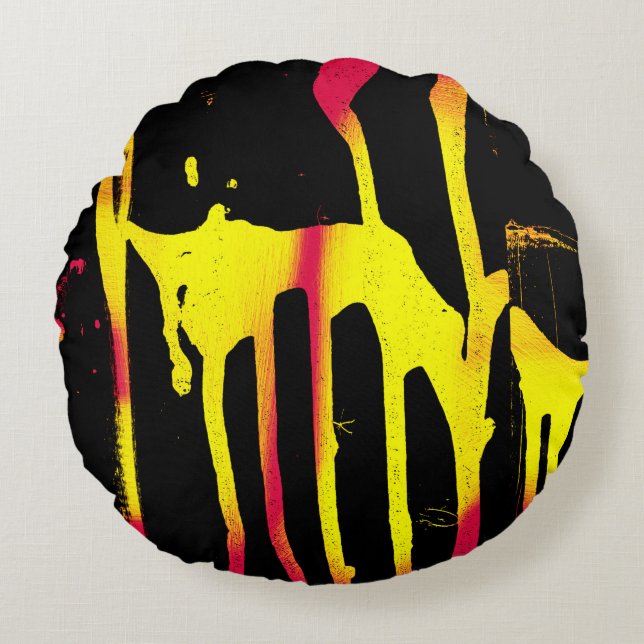 Almofada Redonda rebarbas e expurgos e bacanais (Frente)