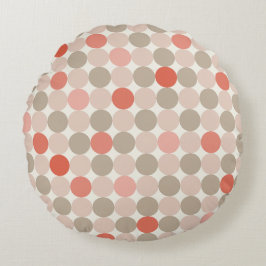 Almofada Redonda Red and pink Scandinavian Circles Round Pillow