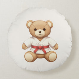 Almofada Redonda Red Belt Judo Bear – A Special Gift Symbolizing th