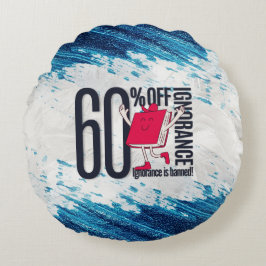 Almofada Redonda Red Book Character Ignorance Banned Round Pillow