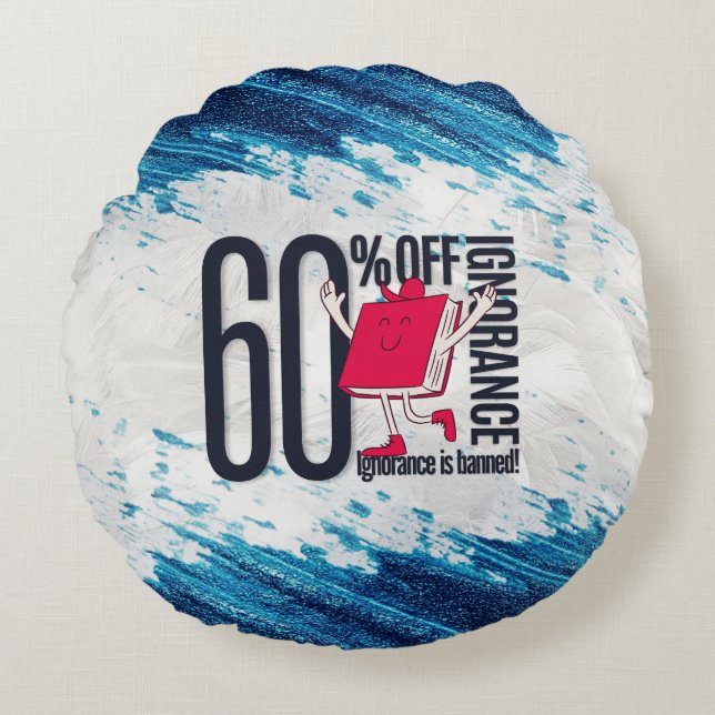 Almofada Redonda Red Book Character Ignorance Banned Round Pillow (Frente)