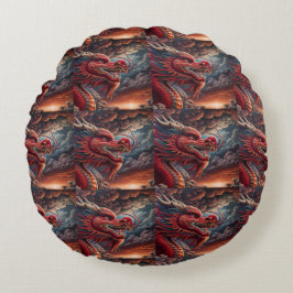 Almofada Redonda Red Dragon 