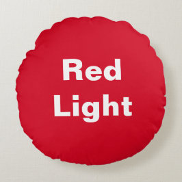 Almofada Redonda Red Light Green Light Kids Game Round Travesseiro