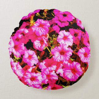 Almofada Redonda Red Petunias Brilhante