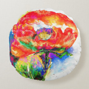 Almofada Redonda Red Poppy