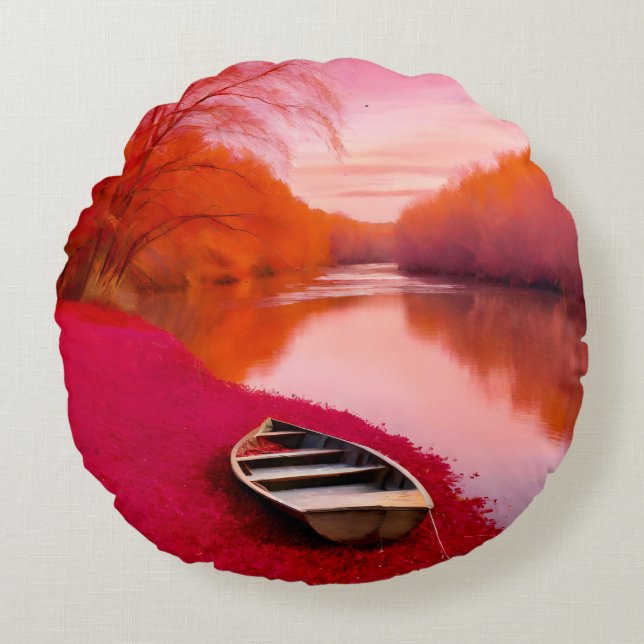 Almofada Redonda Red River Sunrise (Frente)