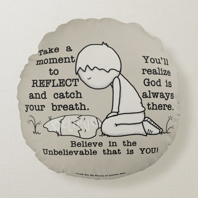 Almofada Redonda Refletir (Frente)