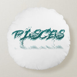 Almofada Redonda Reflexão de peixes
