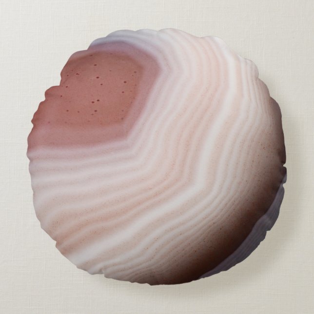 Almofada Redonda Refrigere a pedra impressionante da ágata de (Frente)