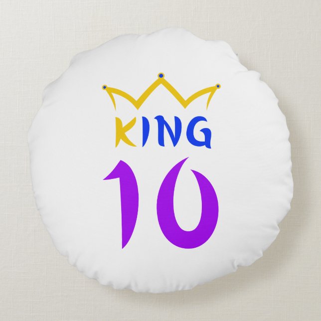 Almofada Redonda Rei 10 (Verso)