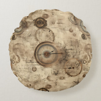 Almofada Redonda Relógio Russo Vapor (11)