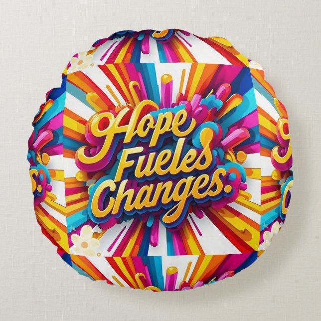 Almofada Redonda "Renovação cheia" (Frente)