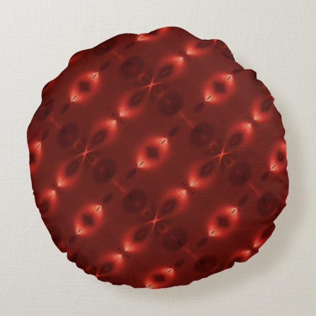 Almofada Redonda Repetição do "símbolo infinito" oval de gradiente  (Verso)