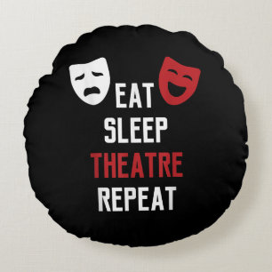 Almofada Redonda Repetição do Sono - Ator Musical da Broadway Gif