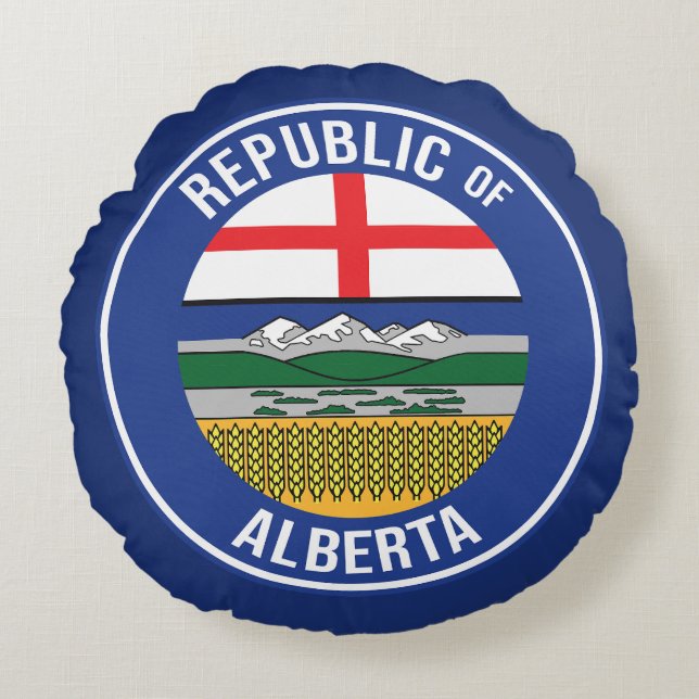 Almofada Redonda República de Alberta WEXIT (Frente)