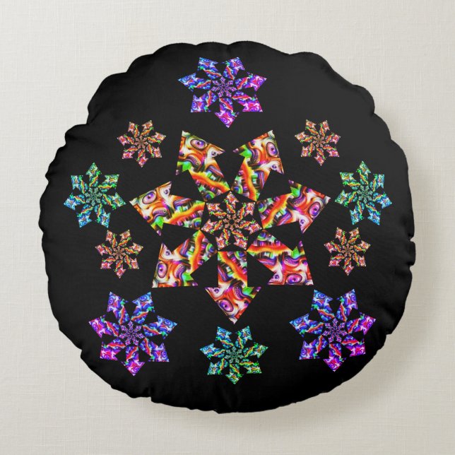 Almofada Redonda Rev de sete estrelas (Frente)