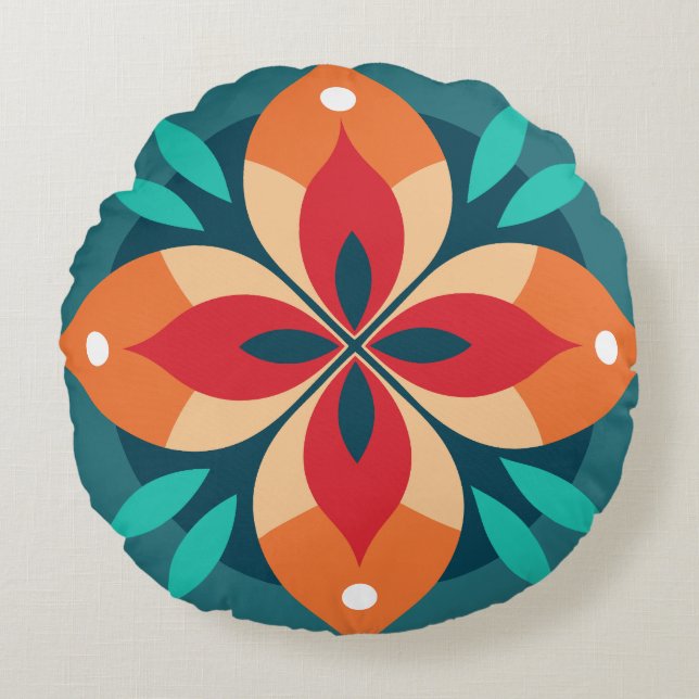 Almofada Redonda Rhythmic Bloom (Frente)