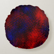 Riscos vermelhos cruzados e fundo azul?