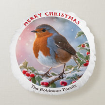 Robô de Natal Pintura em Aquarela Bonito de Invern