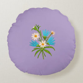 Almofada Redonda Romantic Floral – Botanical Fantasy Minimalist 