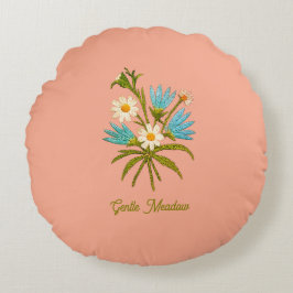Almofada Redonda Romantic Flower – Botanical Fantasy Bouquet Pillow